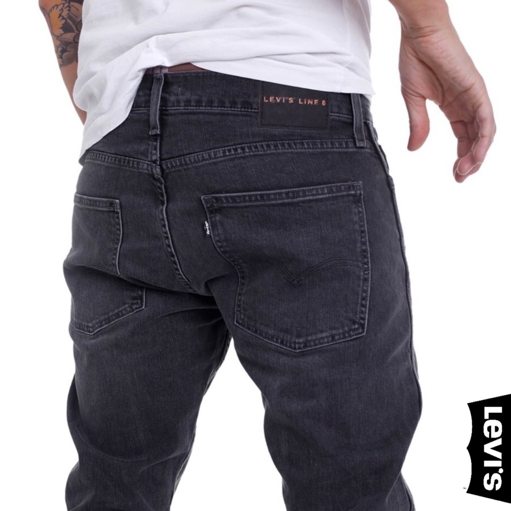 Levi’s Men’s Line 8 Skinny Stretch Jeans in Black